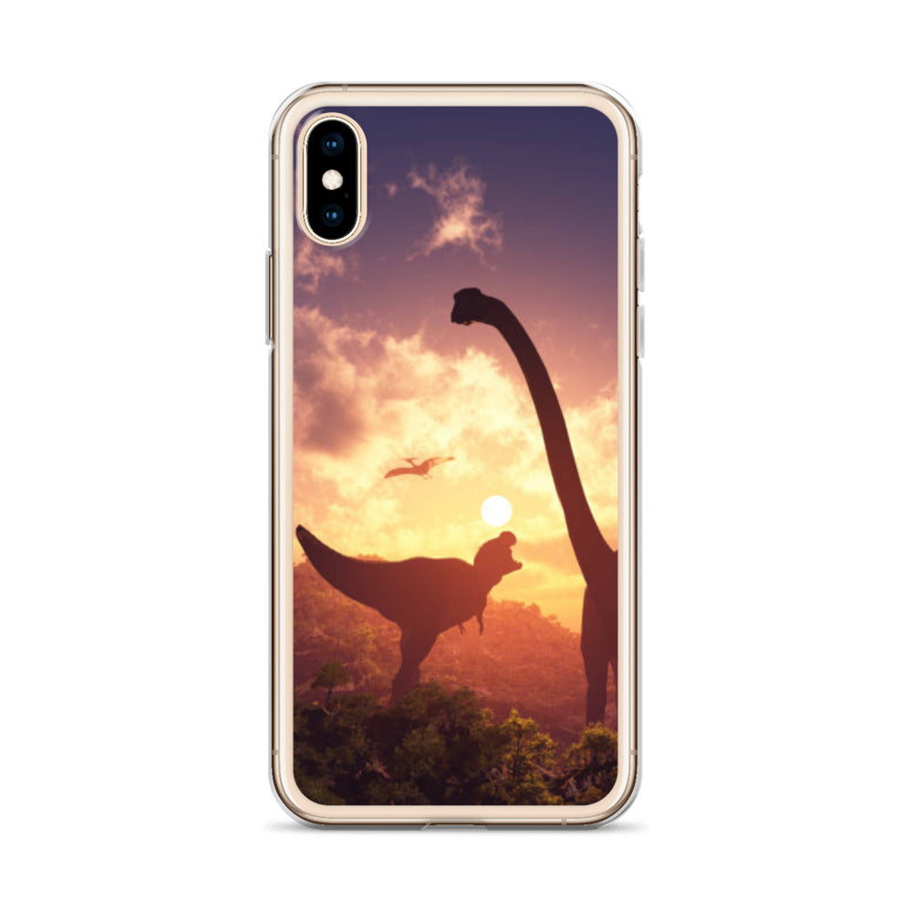 Jurassic Sunset - Dinosaur iPhone Case