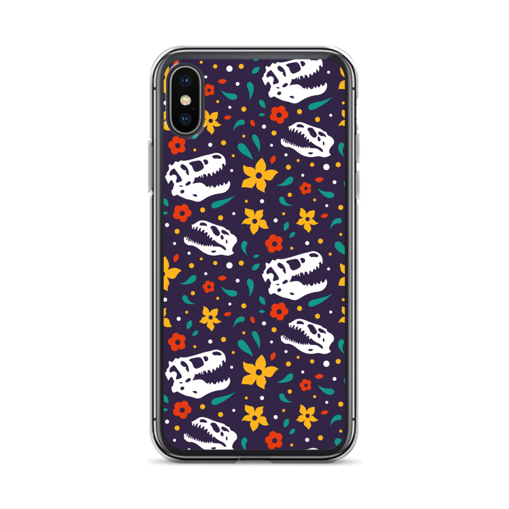 Flower Dinosaurs - Dinosaur iPhone Case