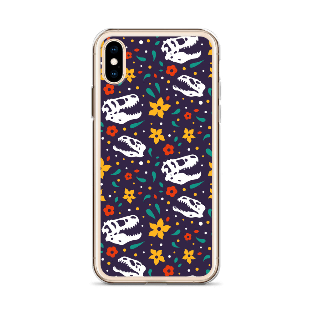 Flower Dinosaurs - Dinosaur iPhone Case