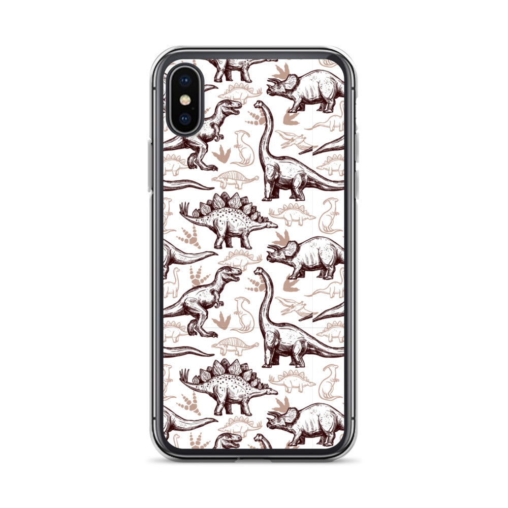 Jurassic Sketch - Dinosaur iPhone Case