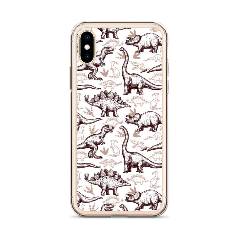 Jurassic Sketch - Dinosaur iPhone Case