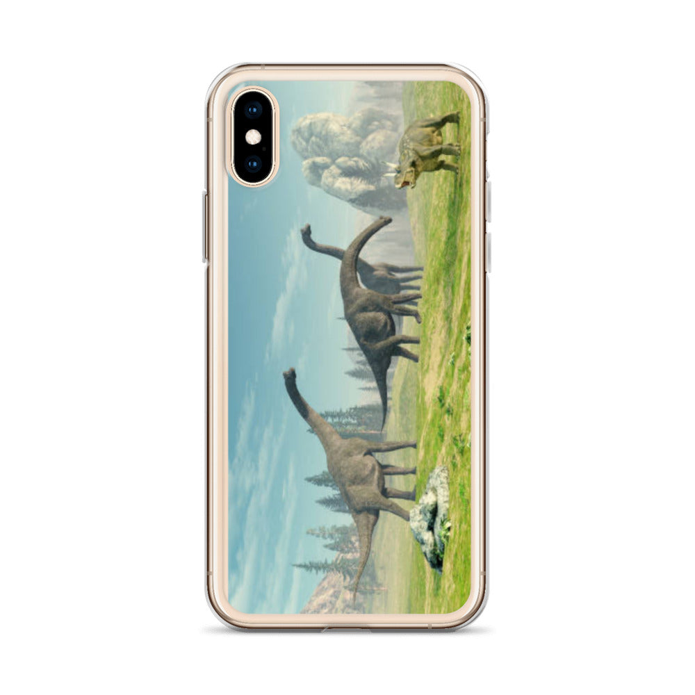 Brontosaurus Exploration - Dinosaur iPhone Case