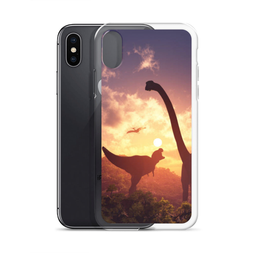 Jurassic Sunset - Dinosaur iPhone Case