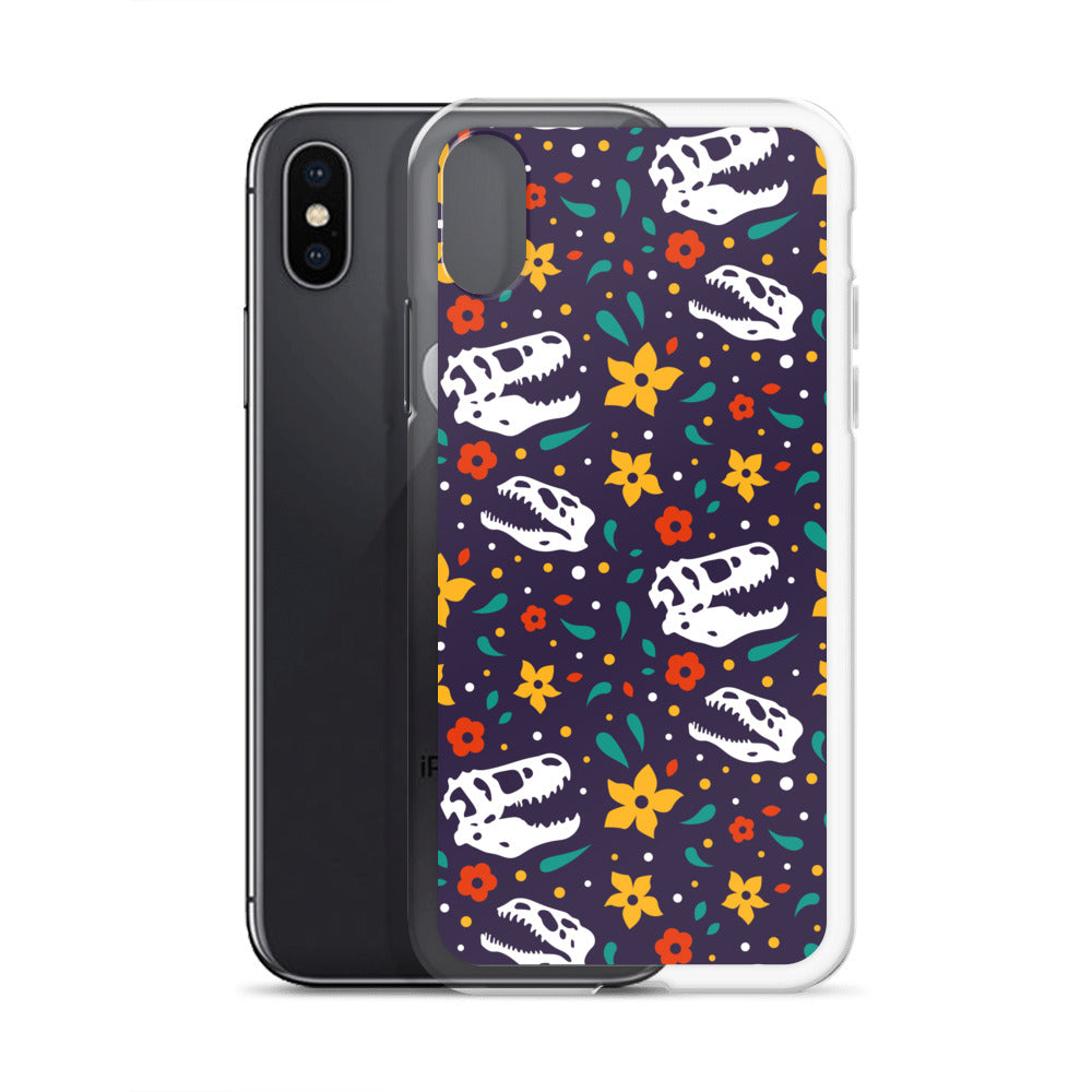 Flower Dinosaurs - Dinosaur iPhone Case