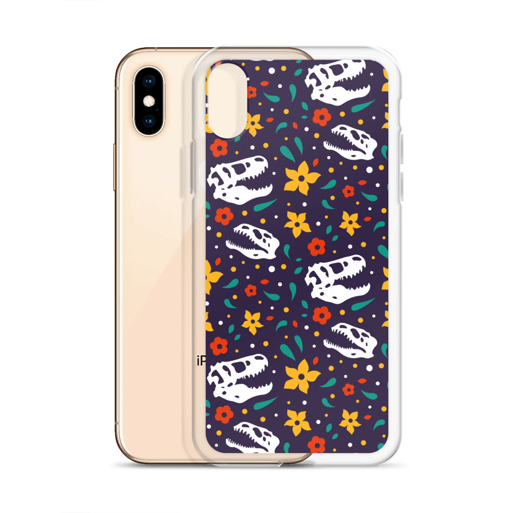 Flower Dinosaurs - Dinosaur iPhone Case