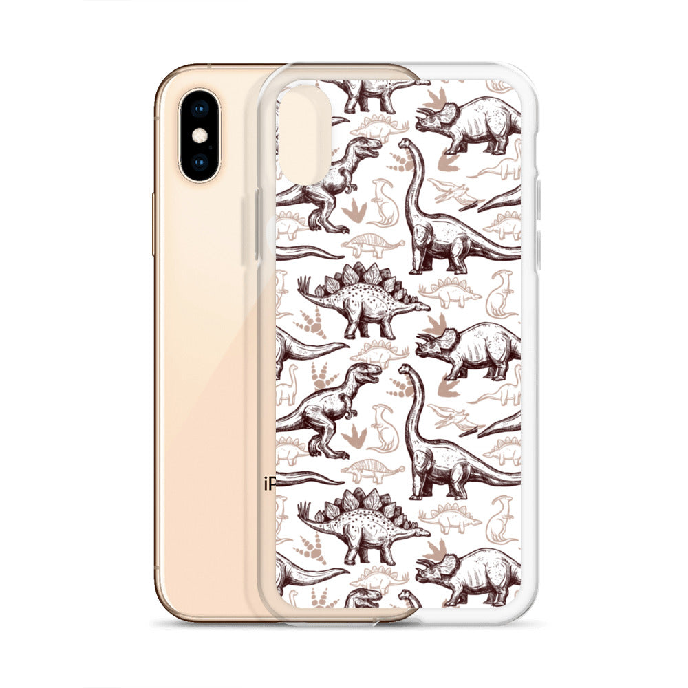 Jurassic Sketch - Dinosaur iPhone Case