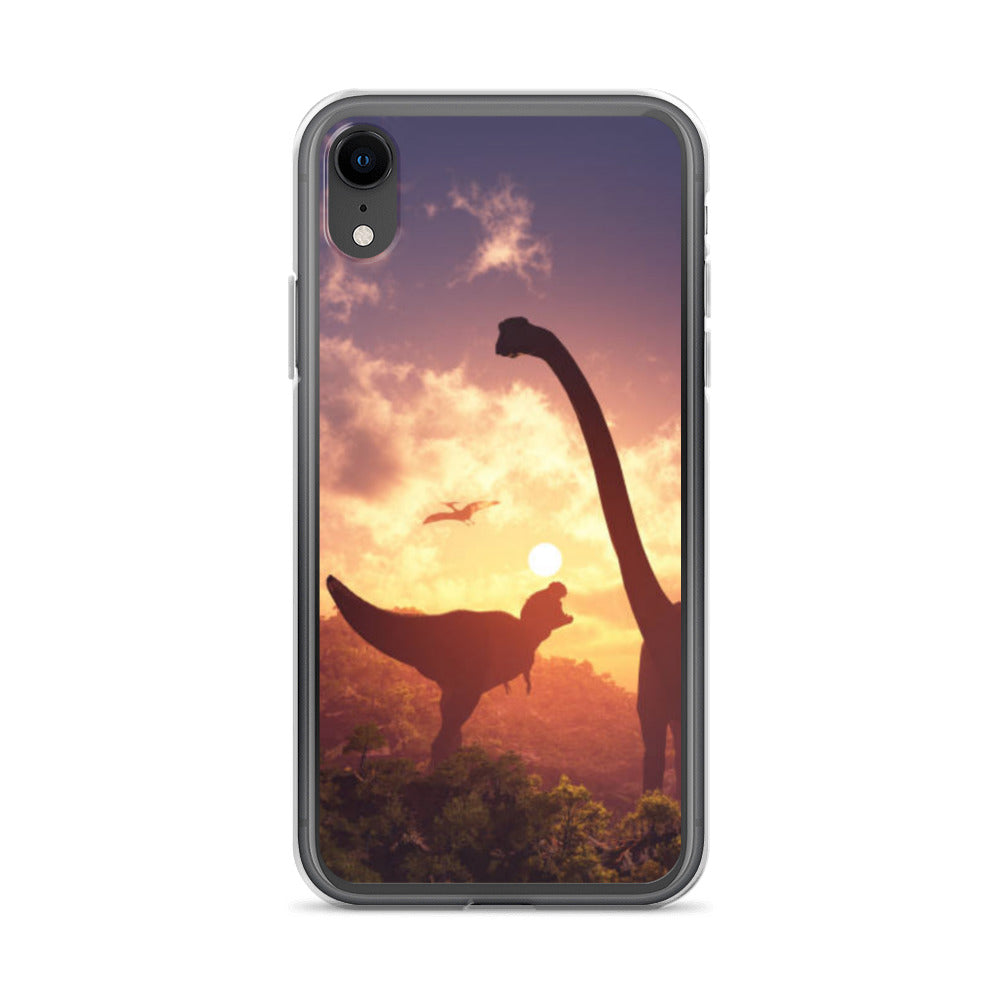 Jurassic Sunset - Dinosaur iPhone Case