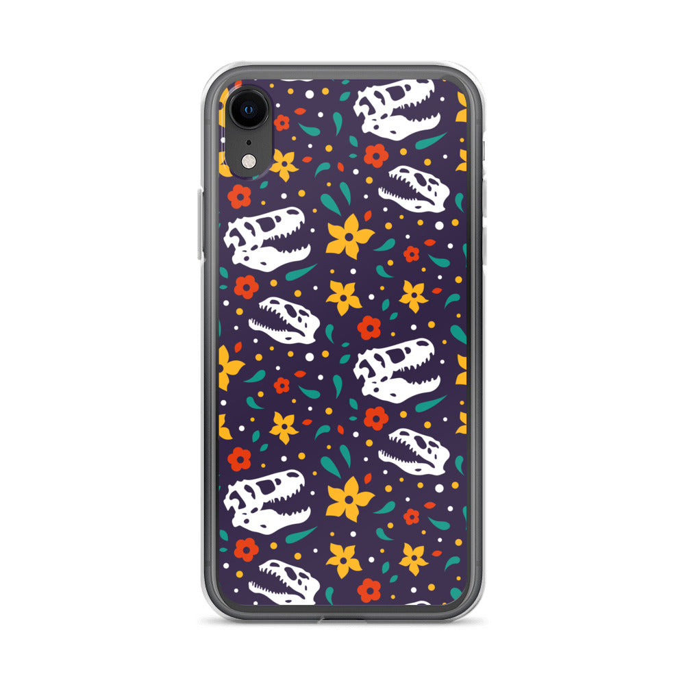 Flower Dinosaurs - Dinosaur iPhone Case