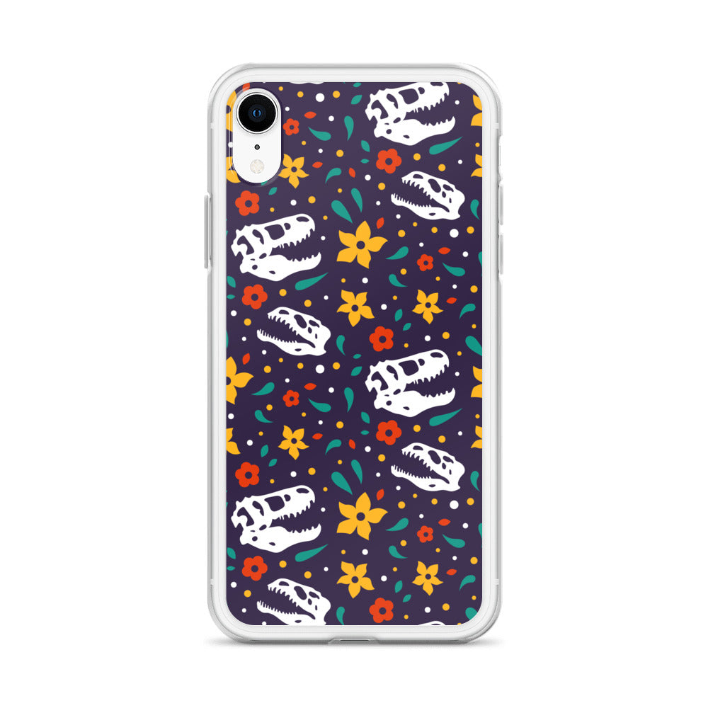 Flower Dinosaurs - Dinosaur iPhone Case