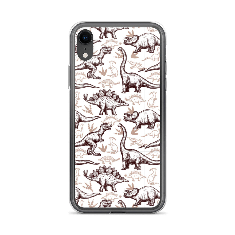 Jurassic Sketch - Dinosaur iPhone Case