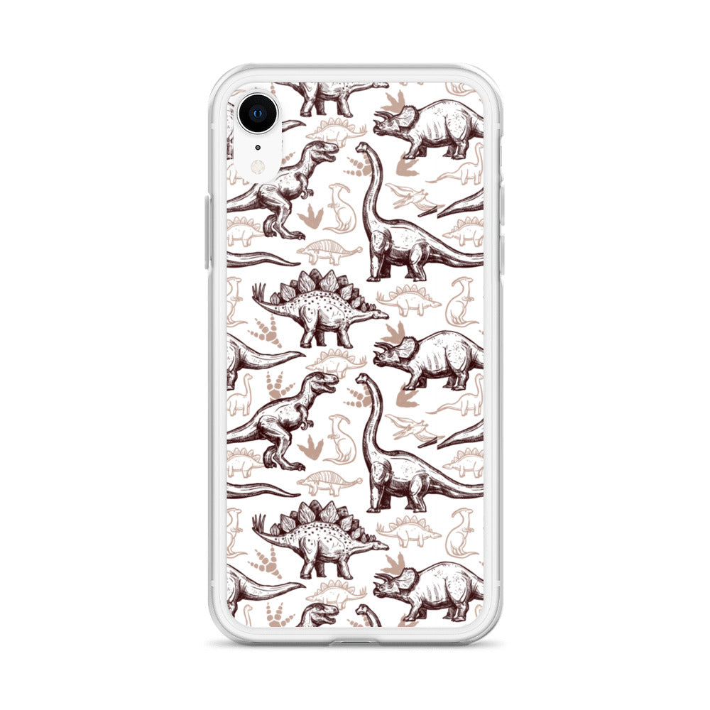 Jurassic Sketch - Dinosaur iPhone Case