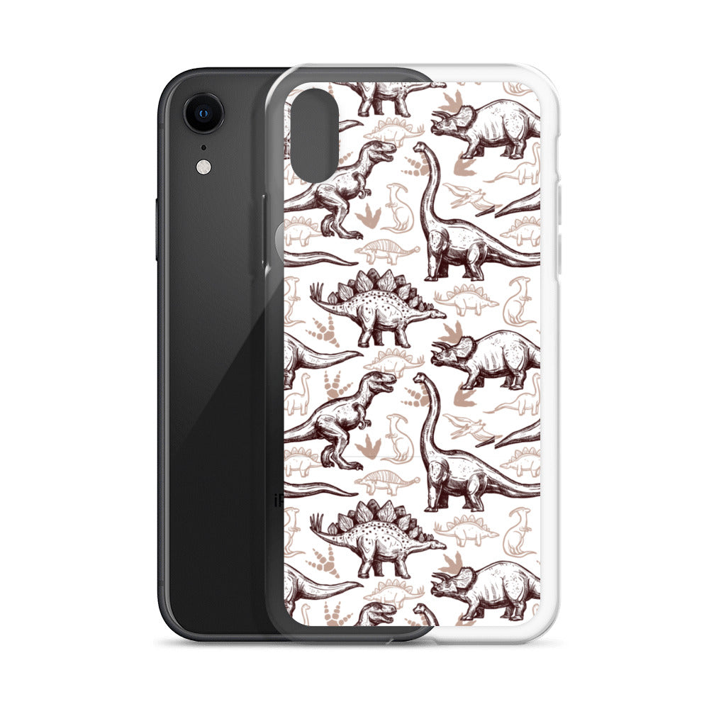 Jurassic Sketch - Dinosaur iPhone Case