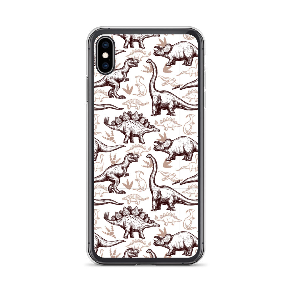 Jurassic Sketch - Dinosaur iPhone Case