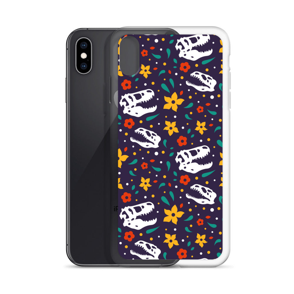 Flower Dinosaurs - Dinosaur iPhone Case