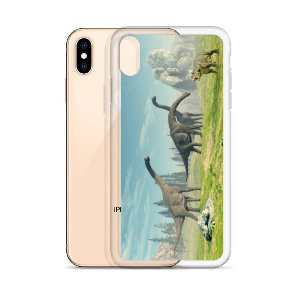 Brontosaurus Exploration Dinosaur iPhone Case