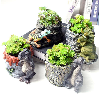 Jurassic Scenes - Dinosaur Flower Pots