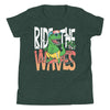Kids Surfing Dinosaur Shirt