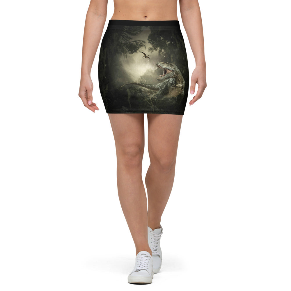 Jungle T-Rex - Dinosaur Mini Skirt