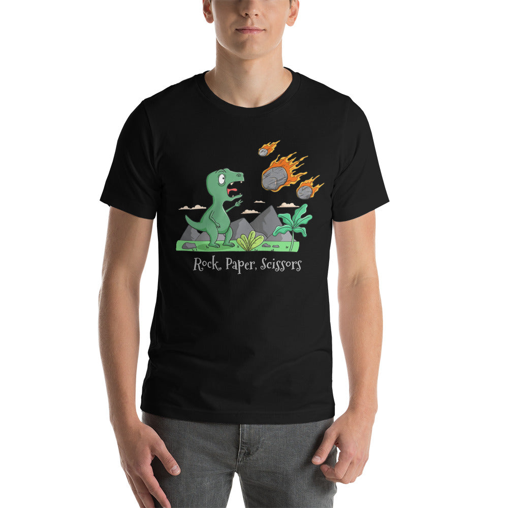 Rock, Paper, Scissors - Adult DInosaur Shirt