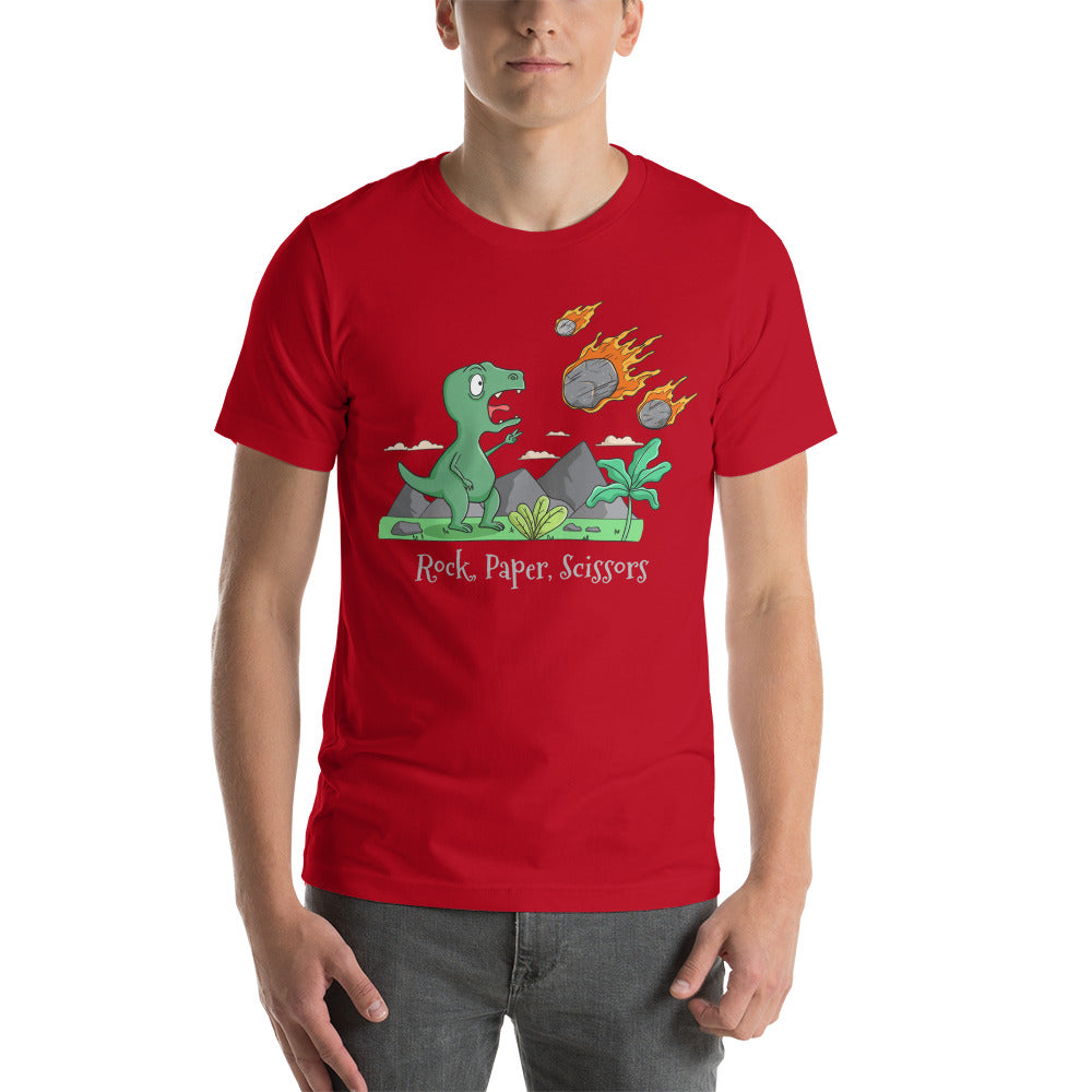 Rock, Paper, Scissors - Adult DInosaur Shirt