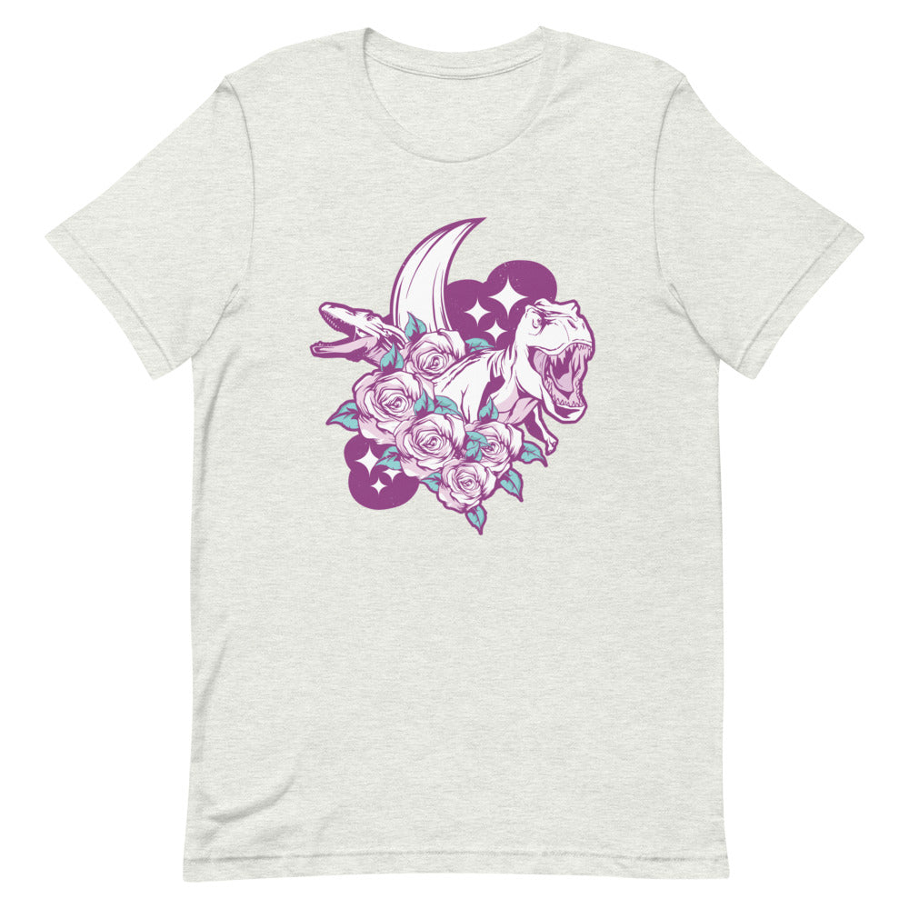 Jurassic Flowery Night - Women's Dinosaur Shirt