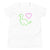 Neon Dino Love - Girls Dinosaur Shirt