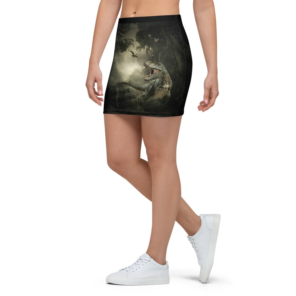 Jungle T-Rex - Dinosaur Mini Skirt