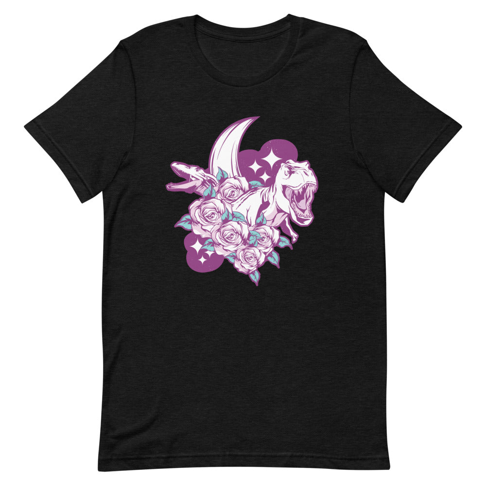 Jurassic Flowery Night - Women's Dinosaur Shirt