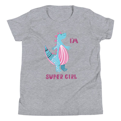 Super Girl - Girls Dinosaur Shirt