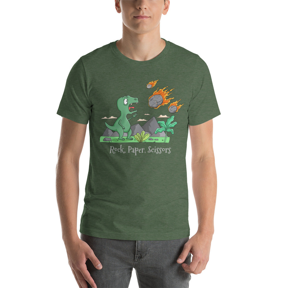 Rock, Paper, Scissors - Adult DInosaur Shirt