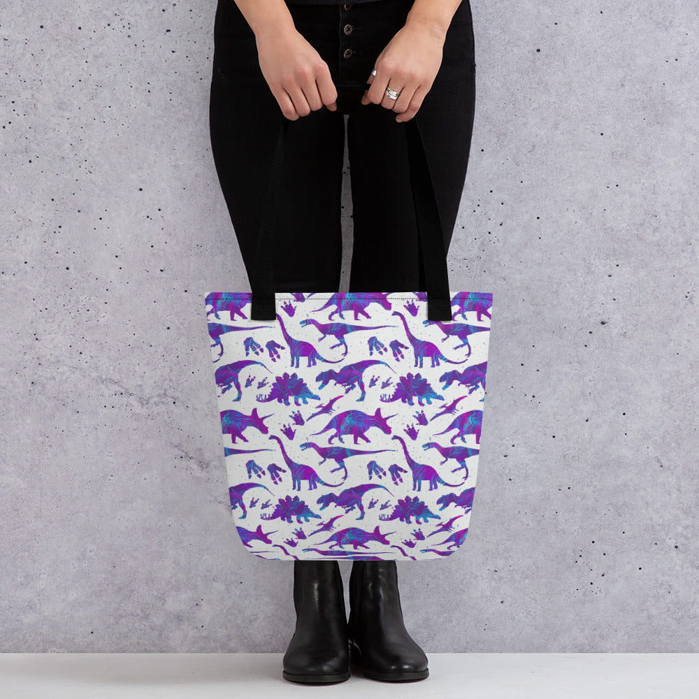 Purple Lazers - Dinosaur Tote Bag