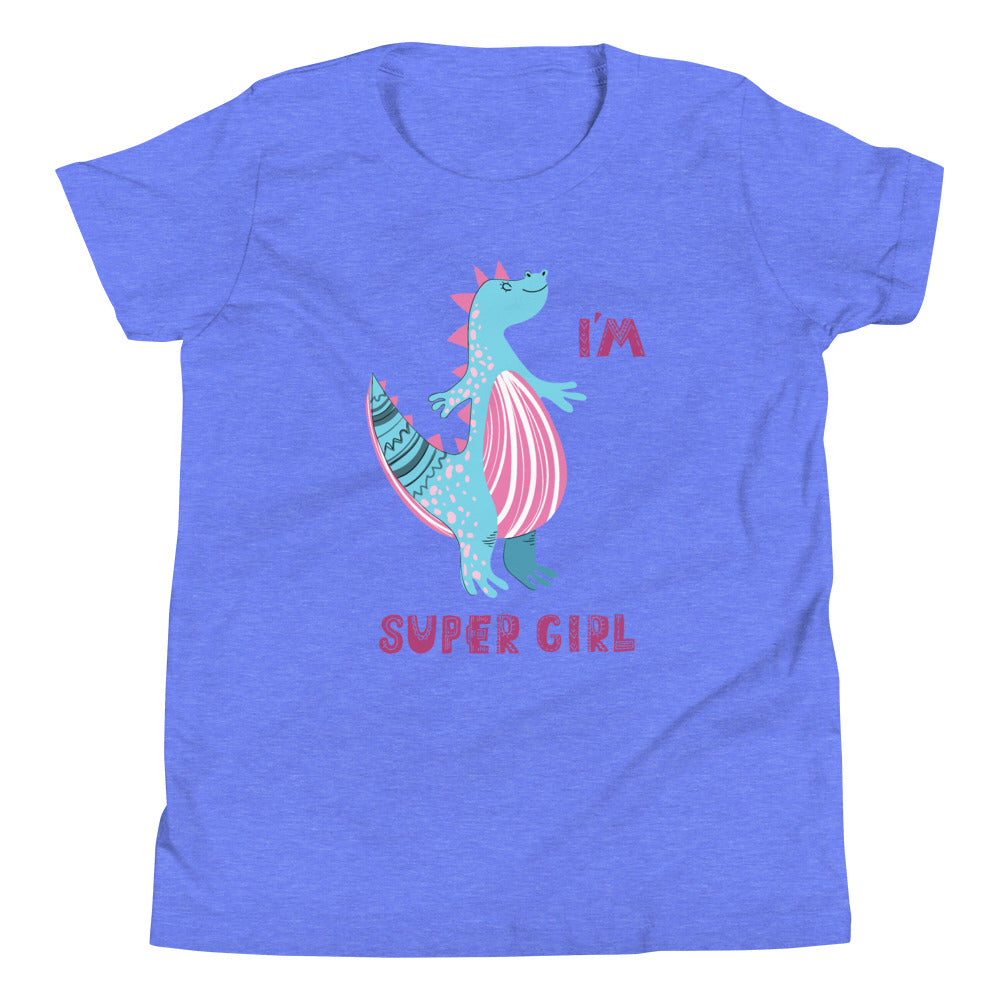 Super Girl - Girls Dinosaur Shirt