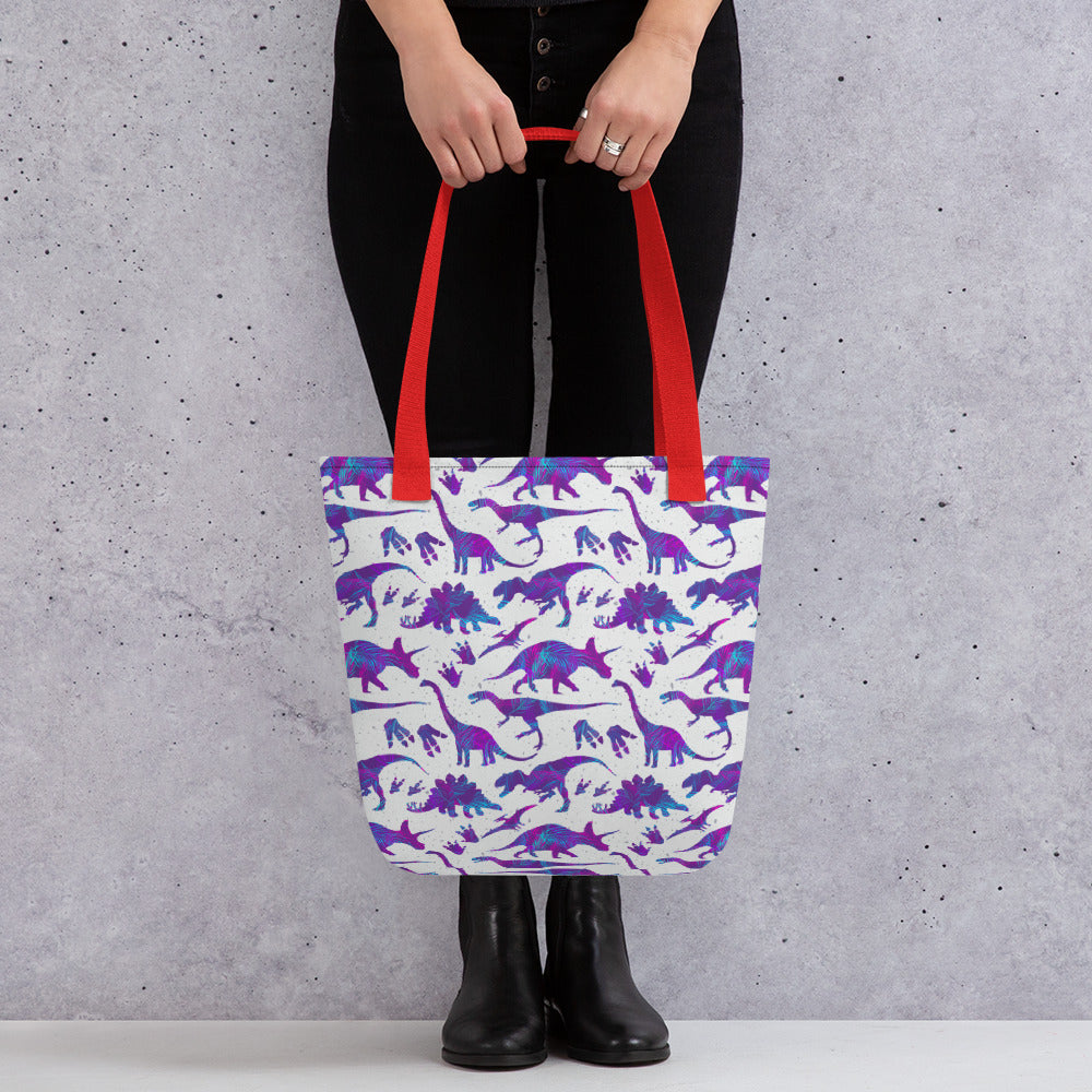 Purple Lazers - Dinosaur Tote Bag