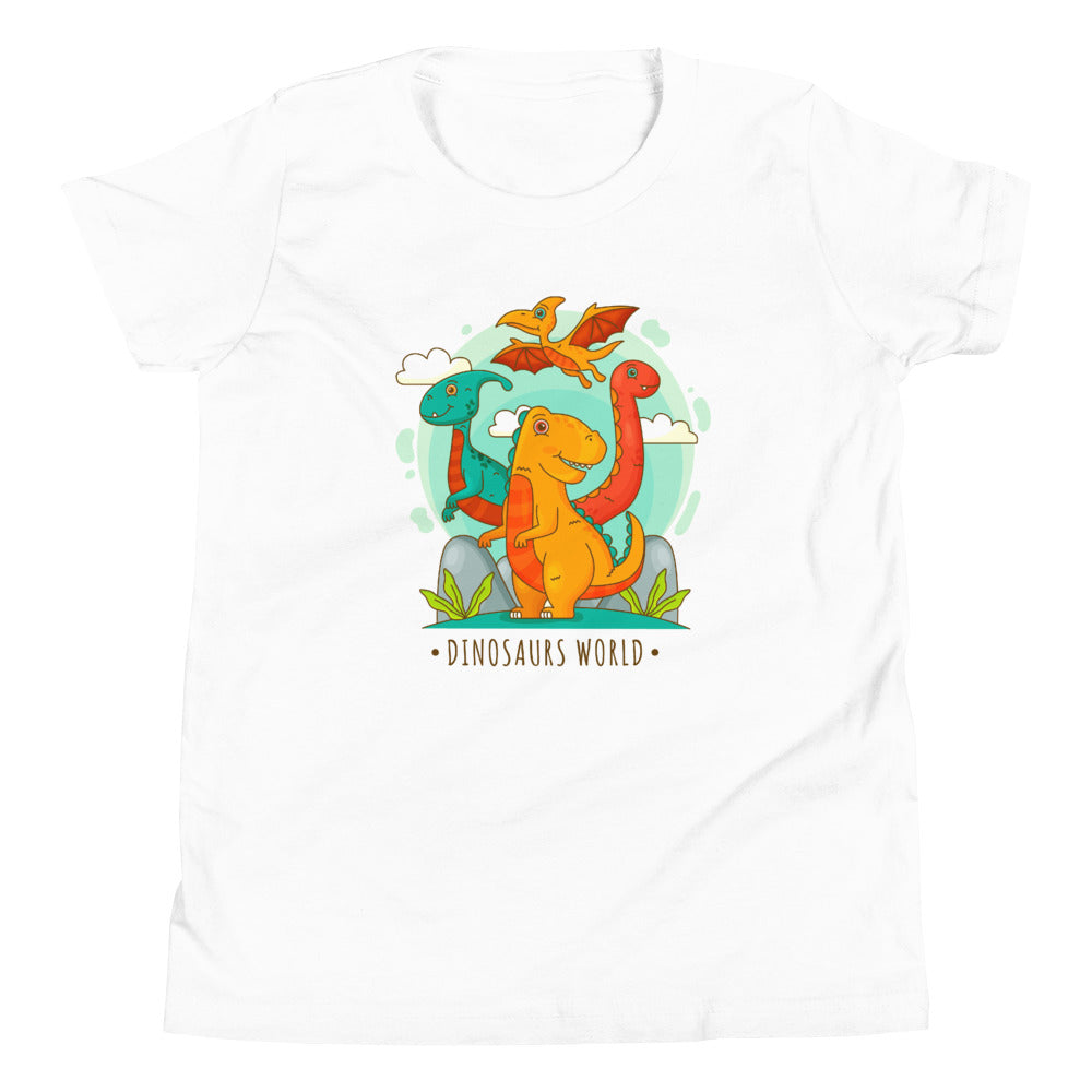 White Kids DInosaur SHirt