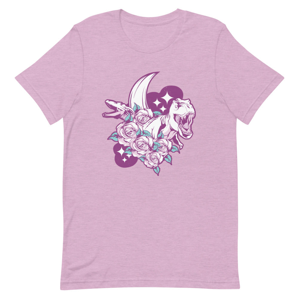 Jurassic Flowery Night - Women's Dinosaur Shirt