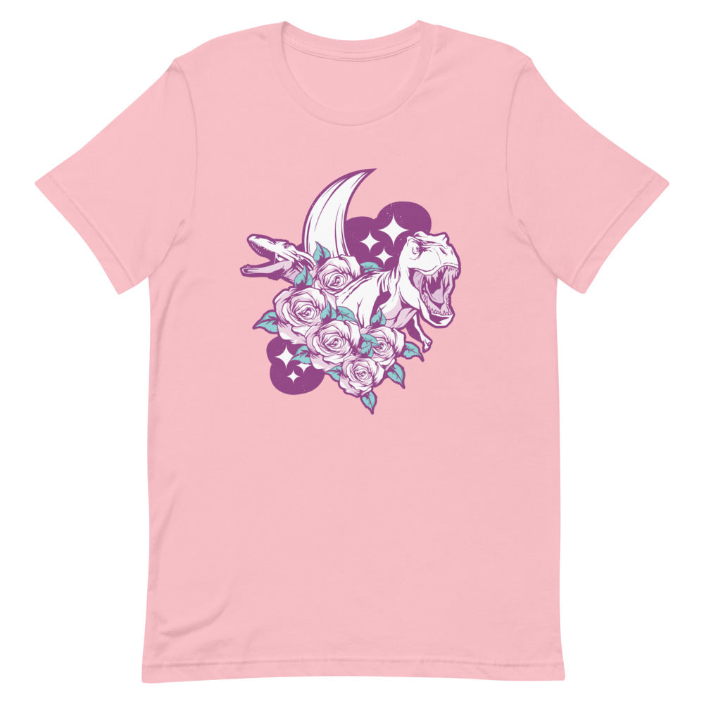 Jurassic Flowery Night - Women's Dinosaur Shirt