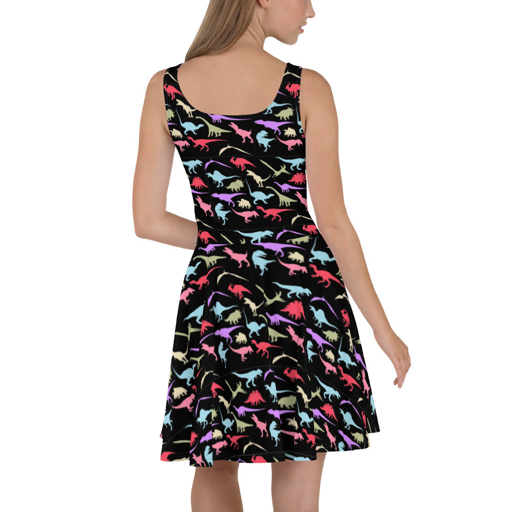 Colorful Dino's - Women's Dinosaur Dress XL Colorful Dino's - Women's Dinosaur Dress XL