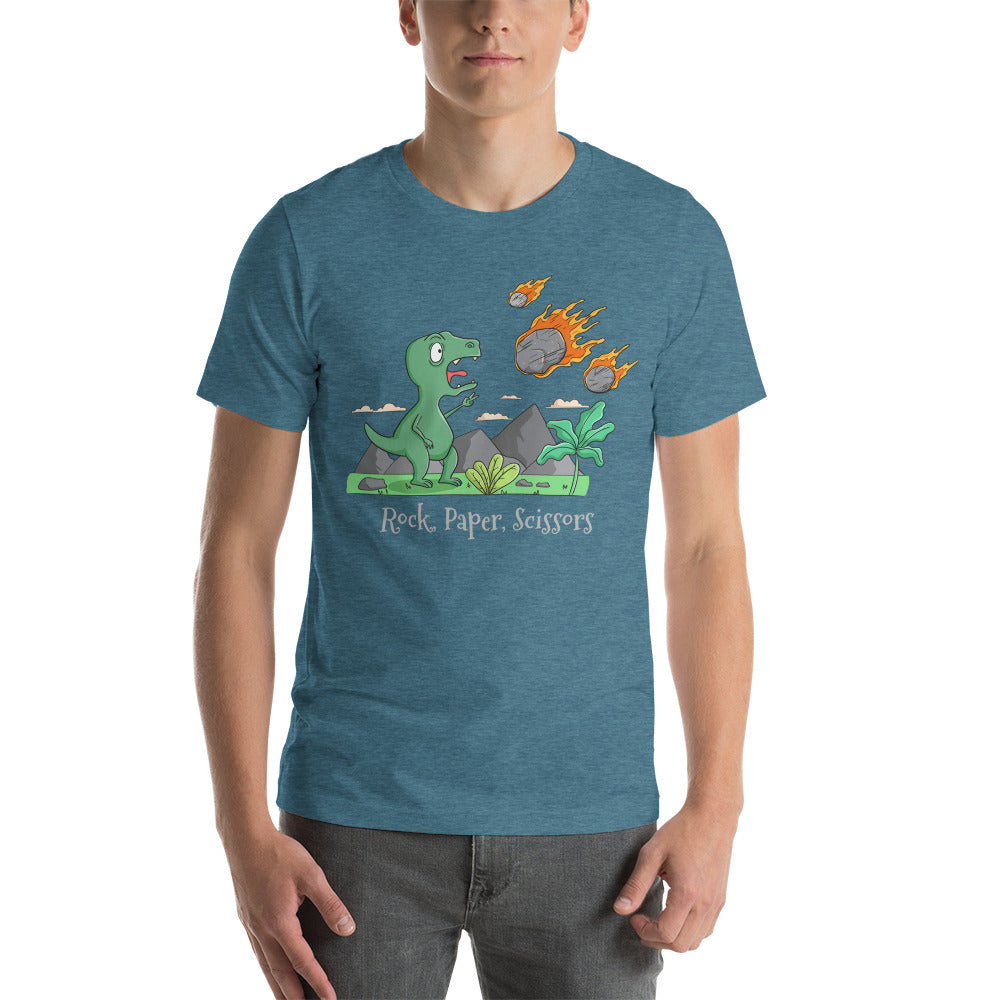 Rock, Paper, Scissors - Adult DInosaur Shirt