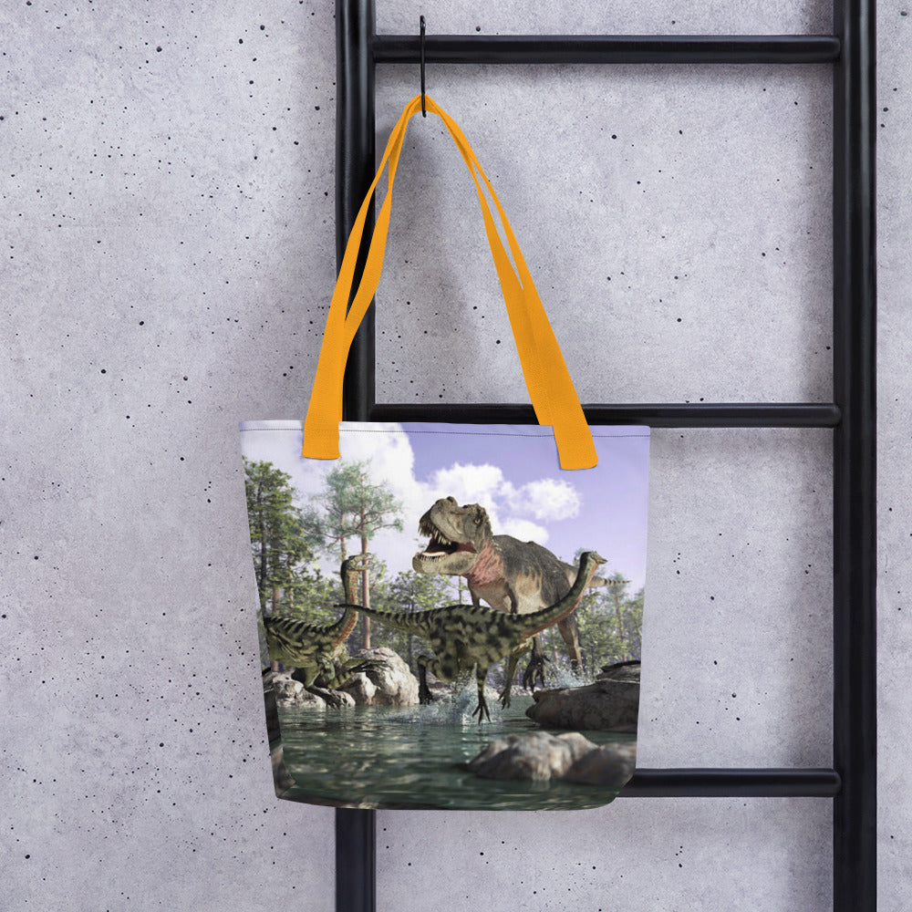 Dinosaur shop tote bag