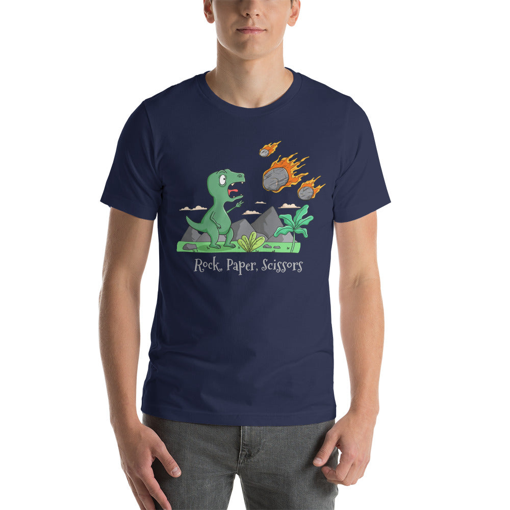 Rock, Paper, Scissors - Adult DInosaur Shirt