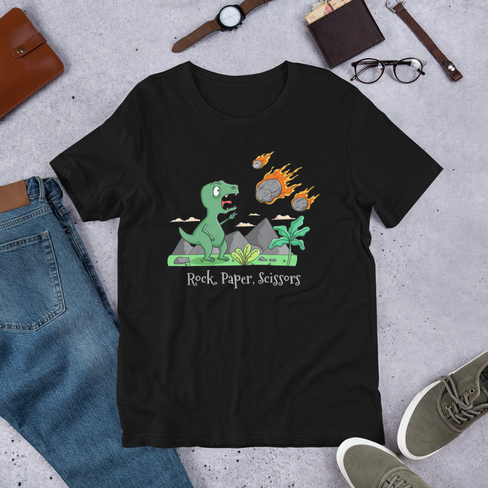 Rock, Paper, Scissors - Adult DInosaur Shirt