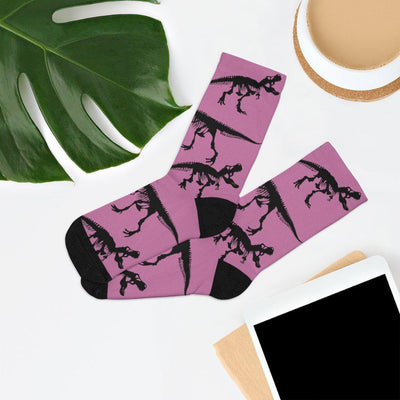 Pink Dinosaur Socks Womens