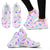 Pink Watercolor - Dinosaur Sneakers