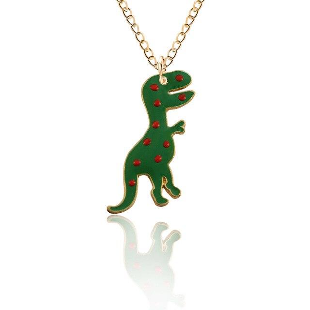 Polka Dot T-Rex - Dinosaur Necklace