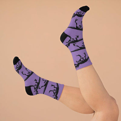 Purple Adult Dinosaur Socks