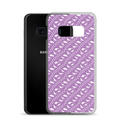 Purple Dino Stomp - Dinosaur Samsung Case
