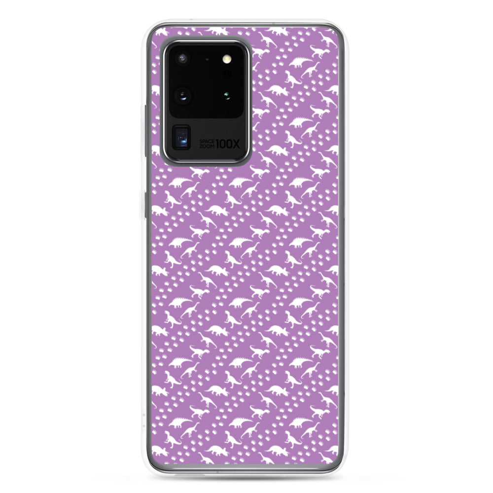 Purple Dino Stomp - Dinosaur Samsung Case