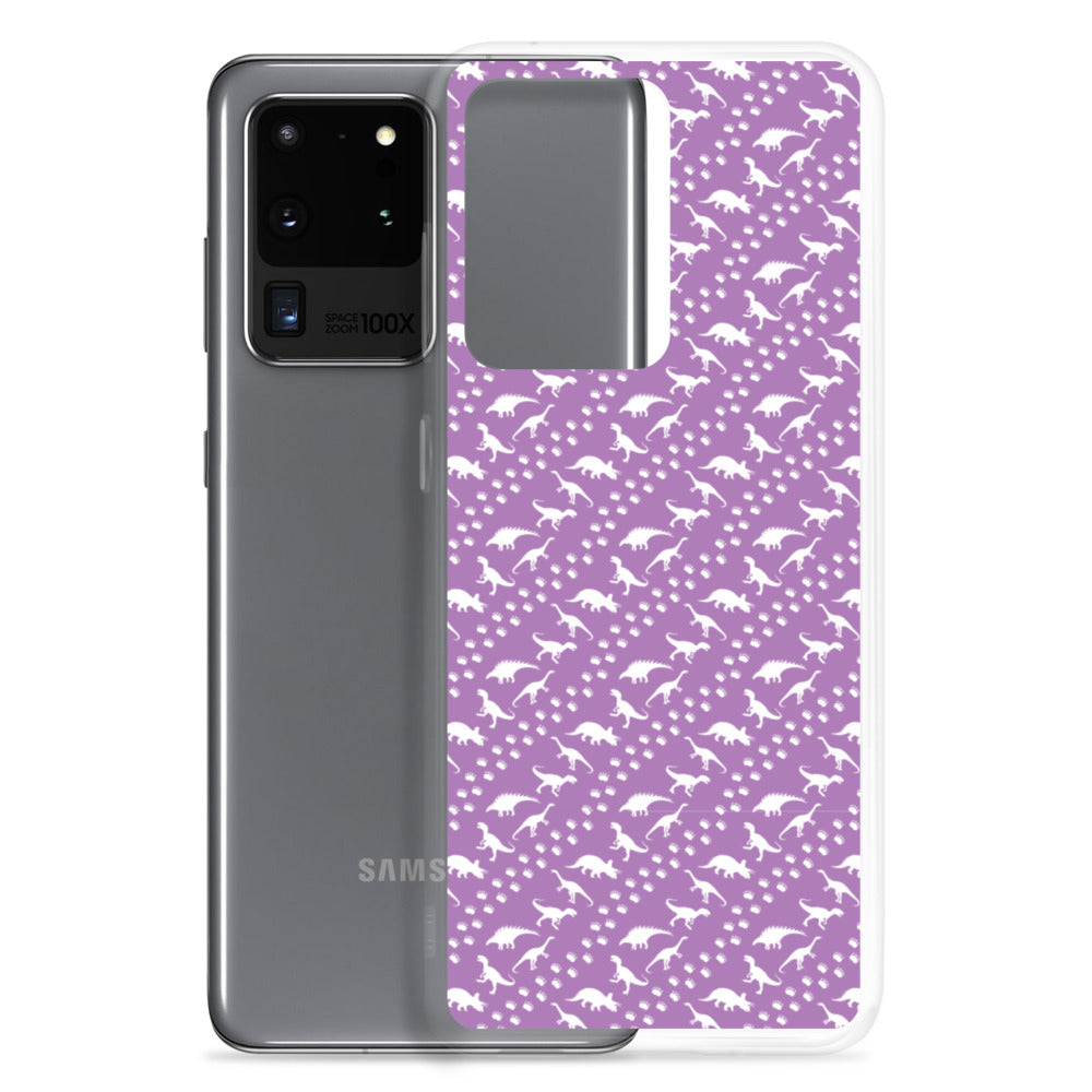 Purple Dino Stomp - Dinosaur Samsung Case