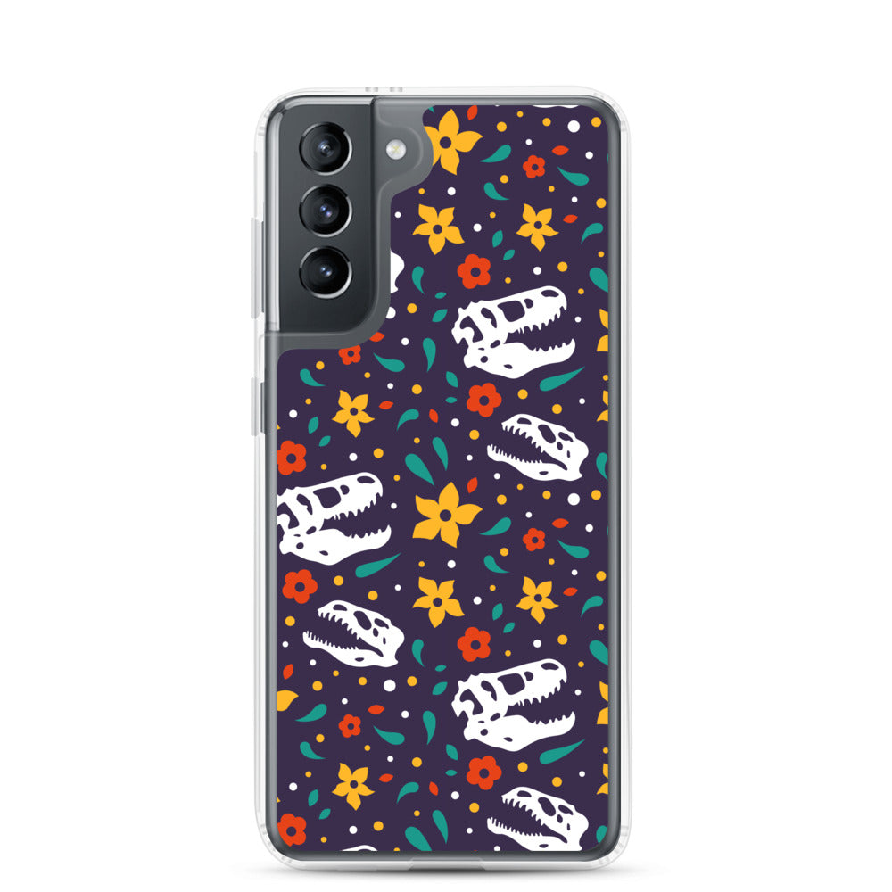 Flower Dinosaurs - Dinosaur Samsung Case