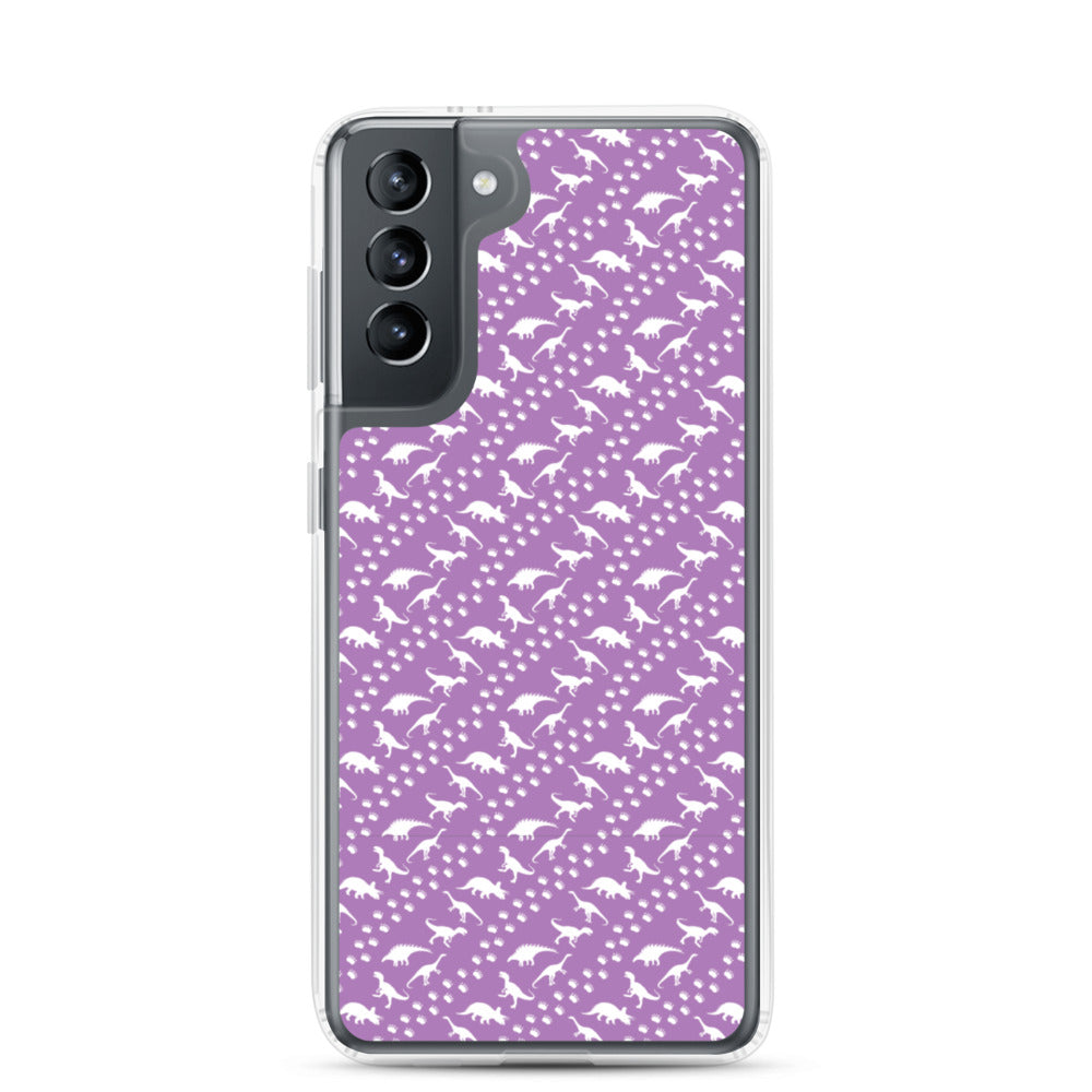 Purple Dino Stomp - Dinosaur Samsung Case